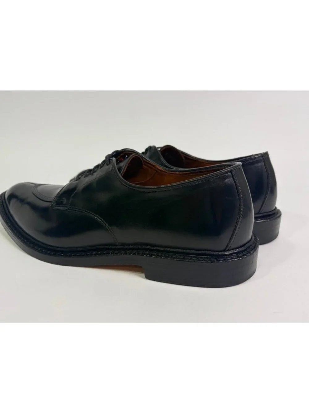 Allen Edmonds Walton Split Toe Derby Black Mens 10 B Leather Shoes